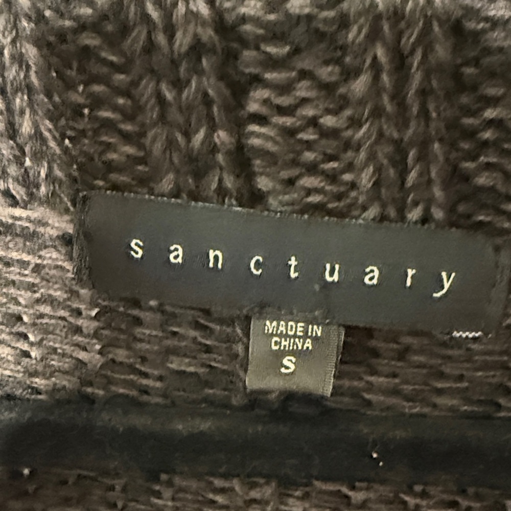 Revolve Sanctuary Charcoal Knit Fringe Vest - Picture 5 of 7